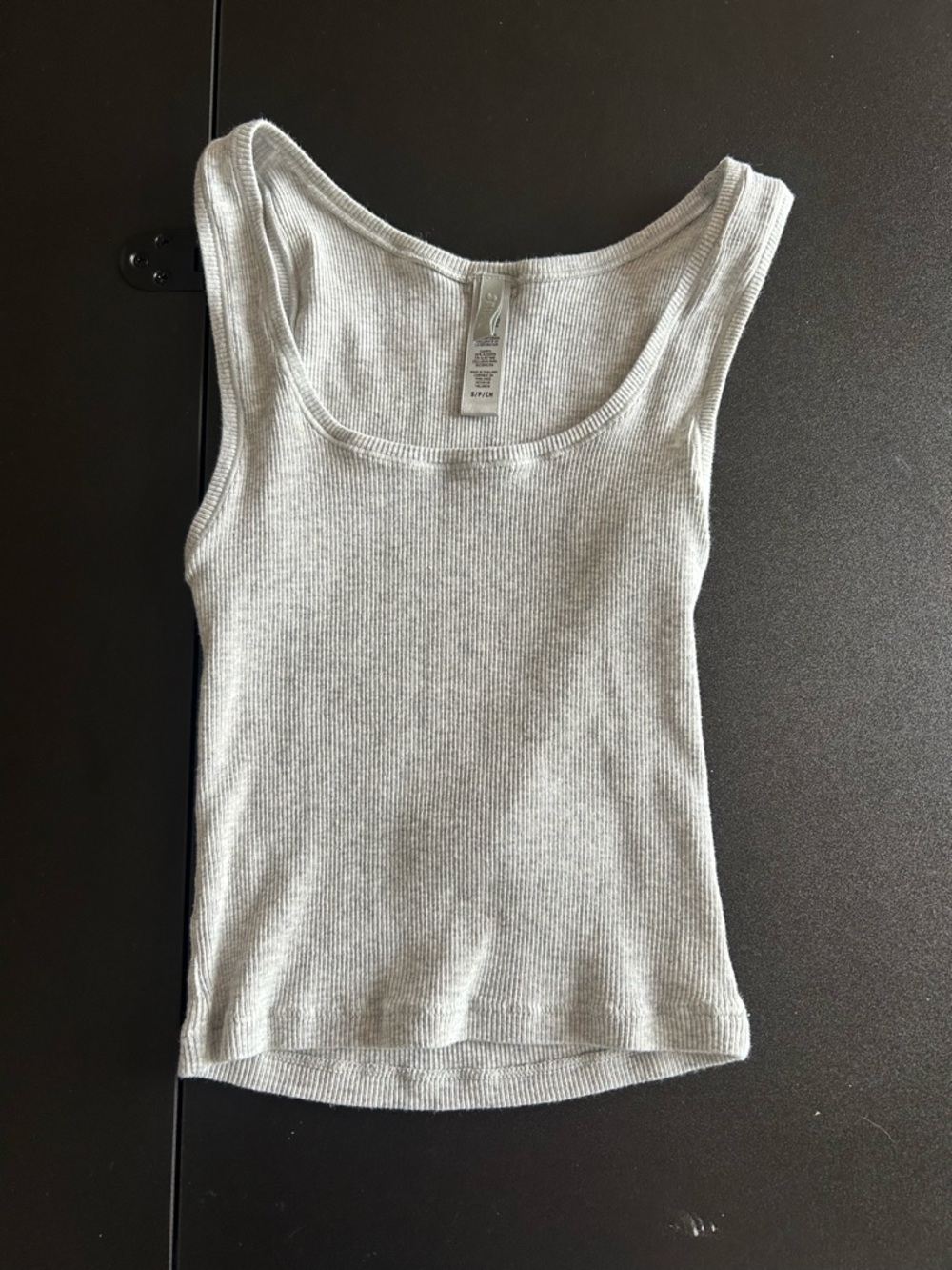 SKIMS Ribbed Tank Top - Light Gray
